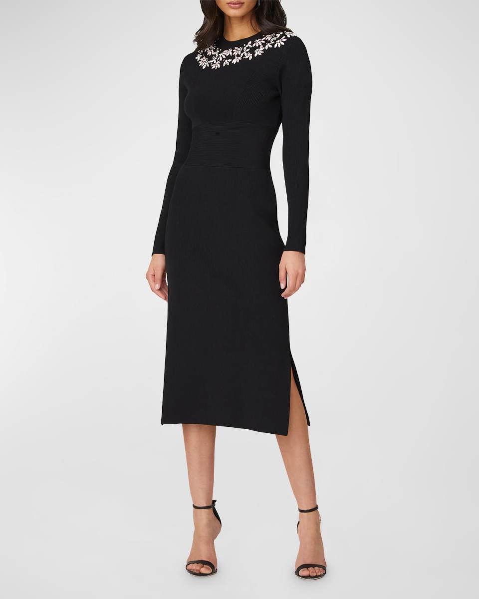 Bridget Crystal Bodycon Midi Dress